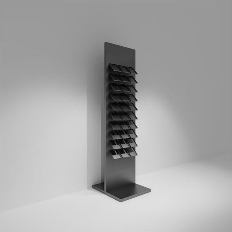 Exhibición de cerámica de piso de madera vertical